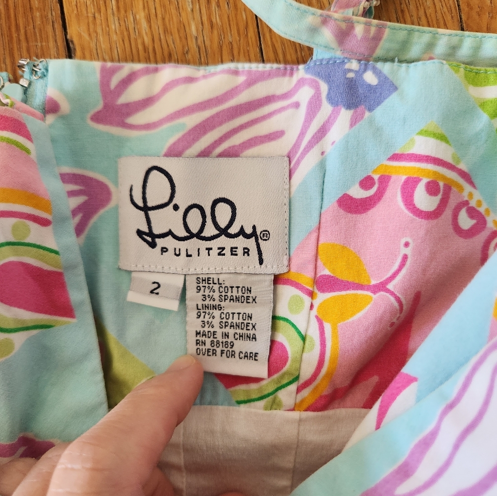 Lilly Pulitzer Patch Colorblock Shift Dress 2 - Picture 2 of 4